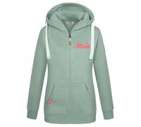 Eight 2 Nine Damen Kapuzen-Sweatjacke Moin LETN-088 Zip-Hoodie Statement Maritim Light Green M