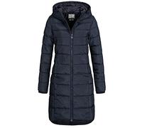 Eight 2 Nine Damen Steppmantel LETN-039 Lange Stepp-Jacke mit Kapuze night blue M
