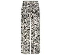 Eight 2 Nine Damen Stoffhose weites Bein Viskosemischung Gummibund Kordel mit Perle Alloverprint