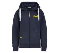 Eight 2 Nine Damen Sweatjacke mit Küstenprint - Bequemer Stil für entspannte Tage mit einem Hauch von Meeresflair, perfekt für Strandurlaube und Stadtausflüge Dark-Blue M