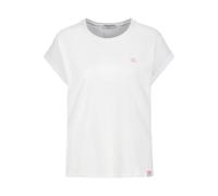 Eight 2 Nine Damen T Shirt Baumwolle mit Armaufschlag und maritimer Stickerei auf der Brust Anker Muschel Schiff Hummer White XL