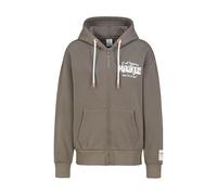 Eight 2 Nine Damen ZIP Sweatjacke mit Backprint brown M