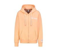 Eight 2 Nine Damen ZIP Sweatjacke mit Backprint orange XL