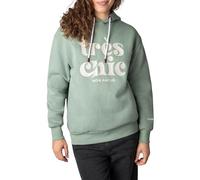 Eight 2 Nine Sublevel Damen Hoodie Kapuzenpullover mit Stickereien Oversize middle-green M