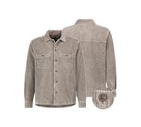 Eight2Nine Cordhemd in Taupe - Größe M | Herren Plussize