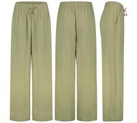 Eight2nine Damen Leinen Hose Leinenhose Regular Freizeithose Sommer