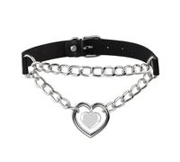 Eigso Emo Steampunk Style Halskette Kragen Choker Retro Gothic Liebe Herz Schmuck für Frauen
