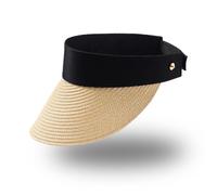 Eigso Hell Khaki Reise Strand Visor Hut für Frauen Stroh Sonnenhut