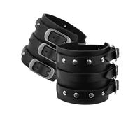 Eigso PU Leder Armband Punk Gothic Breites Armband mit Verschluss für Damen Herren verstellbar