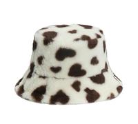 Eigso Womens Warm Winter Fuzzy Bucket Hat Unisex Lightweight Faux Fur Plush Furry Fishing Hat für Frau Mann
