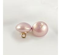 EILJSF 10 Stück 10 mm rosarote kleine runde Kugel-Perlenknöpfe, halbkreisförmige birnenförmige dekorative Knöpfe für die Herstellung von Stoffen, Kunstharz-Ösenknöpfe