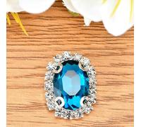 EILJSF Ovale Strasssteine zum Aufnähen flache Rückseite mit Metallklauenfassungen für Kleider Kleidung Schuhe Taschen Dekoration 10 Stück 60-30 mm