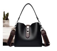 Eimertasche - Hobo Tote | Umhängetasche mit Gürtel - Kapazität, Mode Retro 2025 Neue Kollektion Einkaufen Reisen Arbeit Täglicher Gebrauch, blacks, verwijzen naar de beschrijving