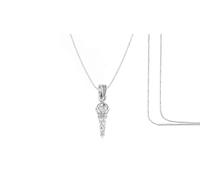 Ein Anhänger aus Sterlingsilber (92,5 % Reinheit) mit Hanuman Gada Gott Kette (Anhänger mit Kette - 55,9 cm) für Damen und Herren, reines Silber, Lord Bajrang Bali Gada, kleines Sterlingsilber, Small