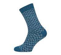 Ein Paar Einfarbige Wollsocken Schlichtes Rauten Design Für Damen Und Herren Weiche Dicke Kuschelsocken Hyggelig Warm Mit 45% Wolle | Petrol Gr. 39-42