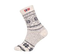 Ein Paar Norweger Socken Damen Und Herren Skandinavisches Design Kuschelsocken 80% Wolle Dicke Socken Hyggelig Warm | Navy Gr. 35-38