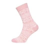 Ein Paar Norweger Socken Für Damen Und Herren Skandinavische Socken Dicke Kuschelsocken Hyggelig Warm 45% Wolle In Norwegischem Design | Rosa Gr. 39-42