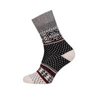 Ein Paar Skandinavische Socken Für Damen Und Herren Skandinavische Socken Kuschelsocken 45% Wolle Dicke Socken Hyggelig Norwegen Design | Black Gr. 35-38