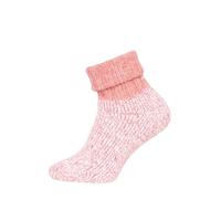 Ein Paar Umschlag Wollsocken mit Baumwolle Damen Und Herren Weiche Dicke Kuschelsocken Hyggelig Warm Schlichtes Design | Rosa Gr. 39-42