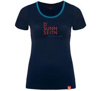 Ein schöner Fleck Erde Damen D'Sunnseitn T-Shirt (Größe L, blau)