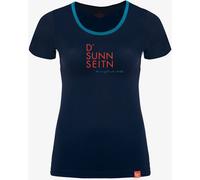 Ein schöner Fleck Erde Damen D'Sunnseitn T-Shirt (Größe L, blau)