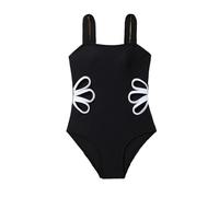 EIN Stück Badeanzug Mädchen Sommer Mode Einfarbig Einteiler Bikini Badeanzüge Mädchen Lässig Strand Sport Bademoden Ärmellos Schwimmanzug für Kinder 7-12 Jahren (Z3A-Black, 10-11 Years)