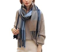 Einaily Damen Schal Kariert übergroßer Winter Schal Quadratisch Deckenschal Herbstschal Karo Tartan Streifen Plaid Muster XXL Oversized Fransen Poncho 40+ Farben Frauen Schals Weich Warm Strickschal