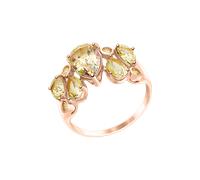 eindrucksvoller Damenring, Rotgold 585, Swarovski Zirkonia und Topas Swarovski 18,5 mm (58) SOKOLOV Jewelry