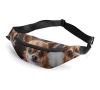 Eine braune Chihuahua-Bauchtasche für Damen und Herren, Gürteltasche für Herren, Bauchtasche, Bauchtasche, Bauchtasche, Herren, Laufgürtel, kleine Bauchtaschen für Damen, Stil, 36 x 15 cm, Stil:,