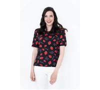 einfach Schön Shirt Francesca V-Ausschnitt Schwarz 42