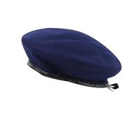 Einfache einfarbige leichte Wollmütze für Frühling/atmungsaktives Gesicht Malermütze modische Zeitungsjungenmütze Kleid Winter (Navy, One Size)