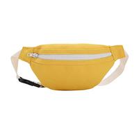 Einfache Hüfttasche for Kinder und Mädchen, Segeltuch, for Damen und Mädchen, Straße, Reisen, Brusttasche, Gürteltasche, lässig, Reißverschluss, Schultertasche (gelb)