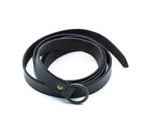 Battle-Merchant Mittelalter Ledergürtel Damen und Herren | LARP Mittelalter Gürtel schmal Wikinger Piraten Verkleidung Kostüm (Schwarz, 160 cm)