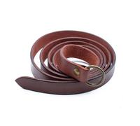 Battle-Merchant Mittelalter Ledergürtel Damen und Herren | LARP Mittelalter Gürtel schmal Wikinger Piraten Verkleidung Kostüm (Rot, 160 cm)