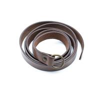 Battle-Merchant Mittelalter Ledergürtel 2cm schmal - 160cm o. 190cm lang - Gürtel LARP Mittelalter Wikinger Damen (160 cm, Braun)