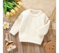 Einfarbig gestreifter Strickpullover für Säuglinge/Babys, Herbst/Winter, Baby-Jungen-Pullover-Set, Babykleidung, Mädchen, Herbstpullover, Baby-Jungen,