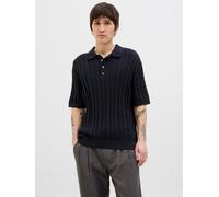 Einfarbig Gestricktes Polo XS Blau