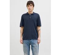 Einfarbig Gestricktes Polo XS Blau