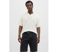 JACK&JONES - JORPAROS KNIT EASTER SS CROCHET POLO sea salt - Gr. - XXL