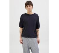 Einfarbig Gestricktes T-shirt XXL Blau