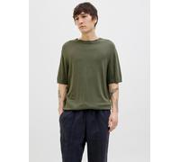 Einfarbig Gestricktes T-shirt XXL Grün