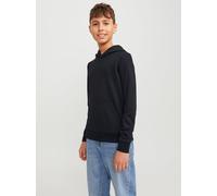 Einfarbig Kapuzenpullover Boys 152 Schwarz