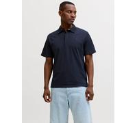 Einfarbig Poloshirt M Blau