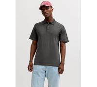 Einfarbig Poloshirt M Grau