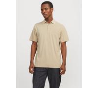 Einfarbig Poloshirt XS Beige