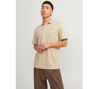 Einfarbig Poloshirt XS Beige