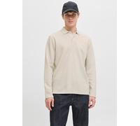 Einfarbig Poloshirt XS Beige