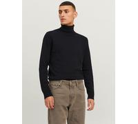 Einfarbig Rollkragenpullover XS Schwarz