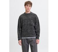 Einfarbig Strickpullover M Grau