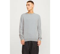 Jack & Jones Pullover Globe Strick-Rundhals S Hellgrau meliert